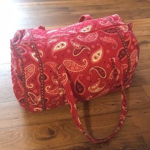 Vera Bradley Mesa Red Large Duffle Bag